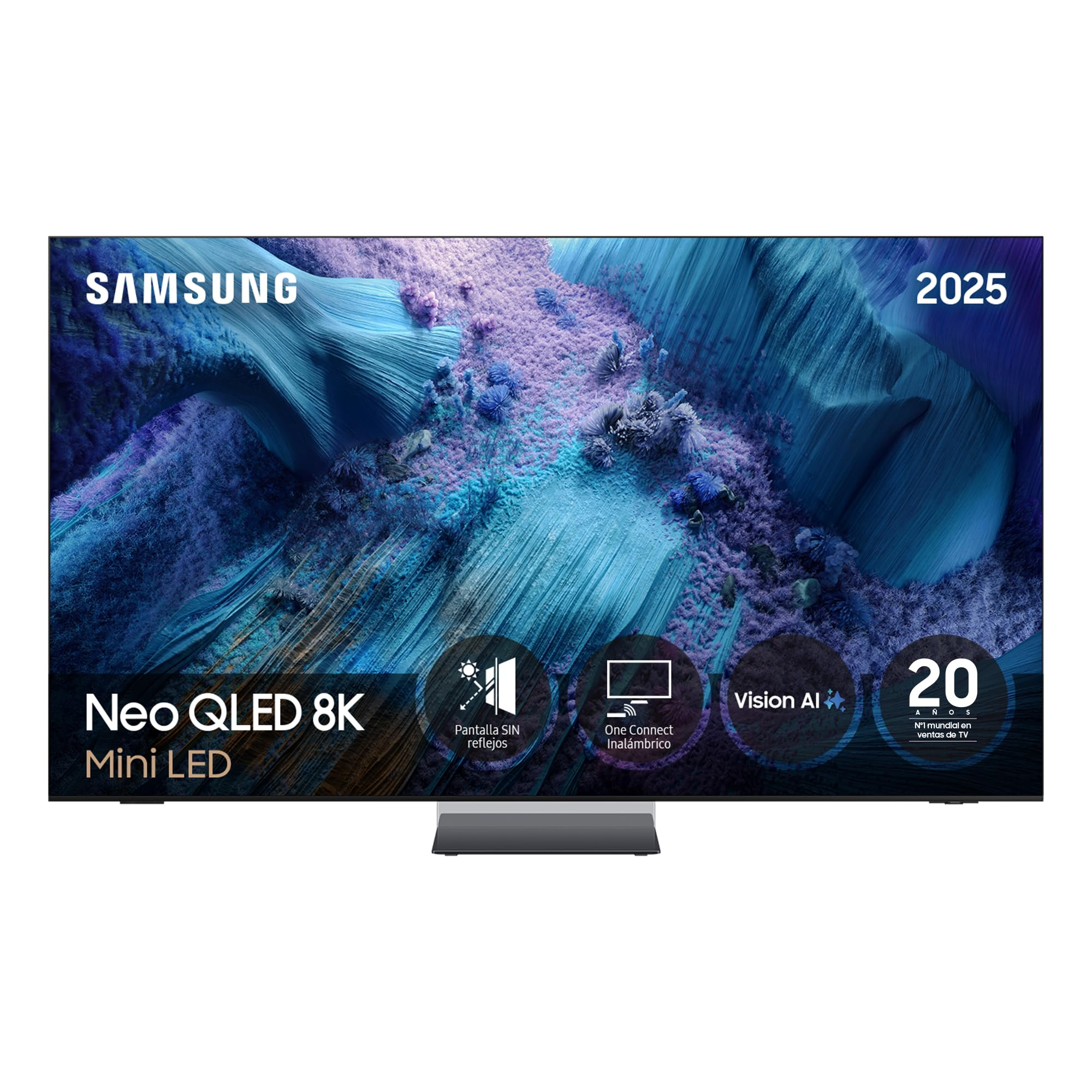 Smart TV Samsung 75" Neo QLED QN990F 8K (Mini LED, Vision AI, panel sin reflejos Glare Free, hasta 240Hz, conexión inalámbrica, en Amazon)