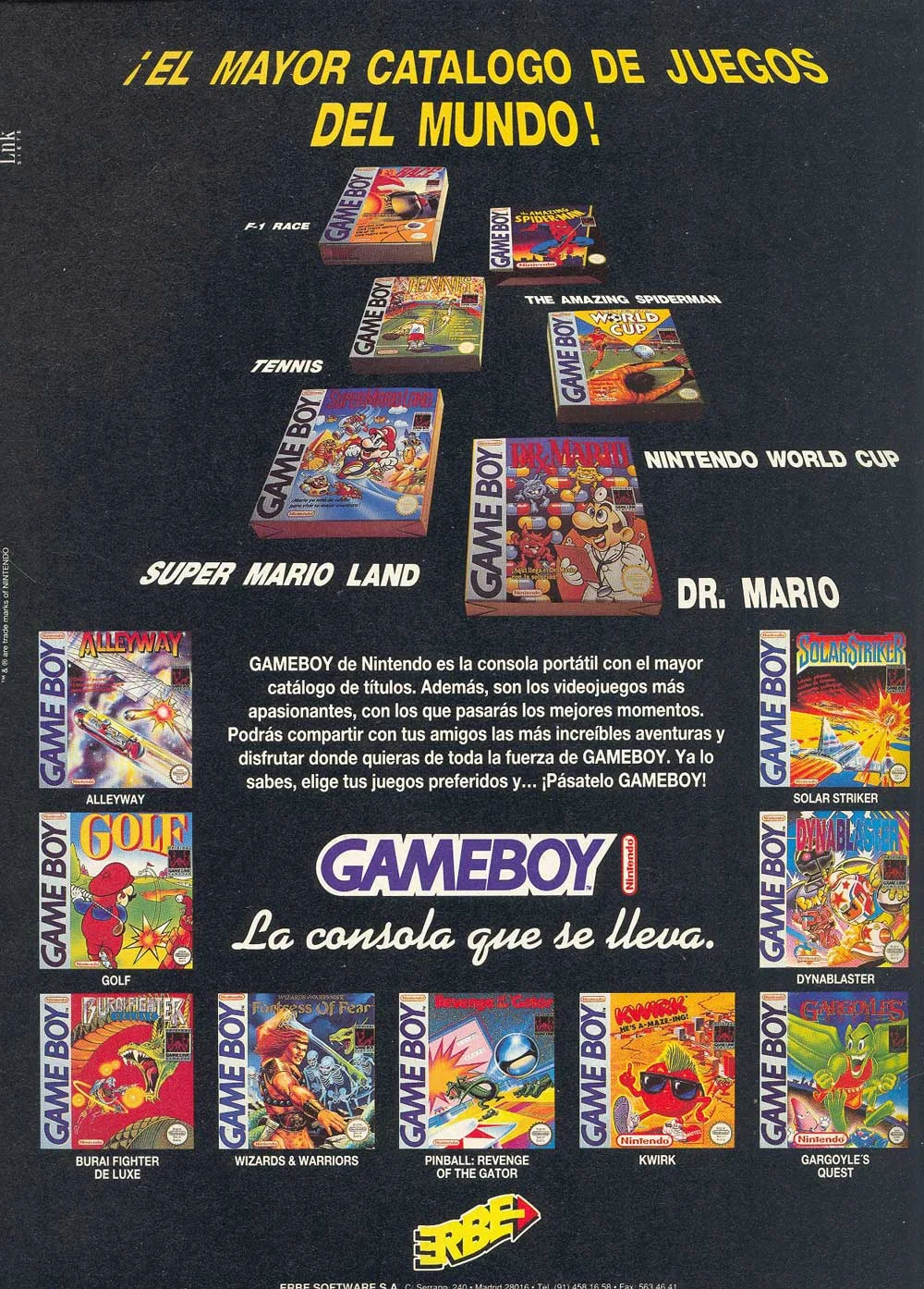 Anuncio Nintendo Game Boy con Tetris original