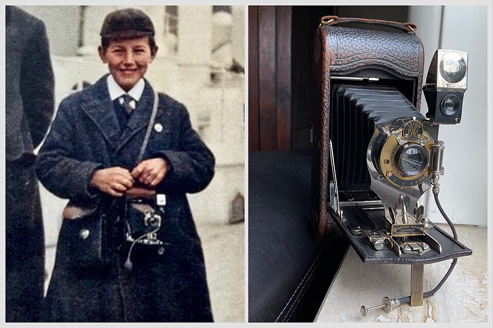 Cámara Kodak a bordo del Titanic (1912) — Kodak ya era una empresa global