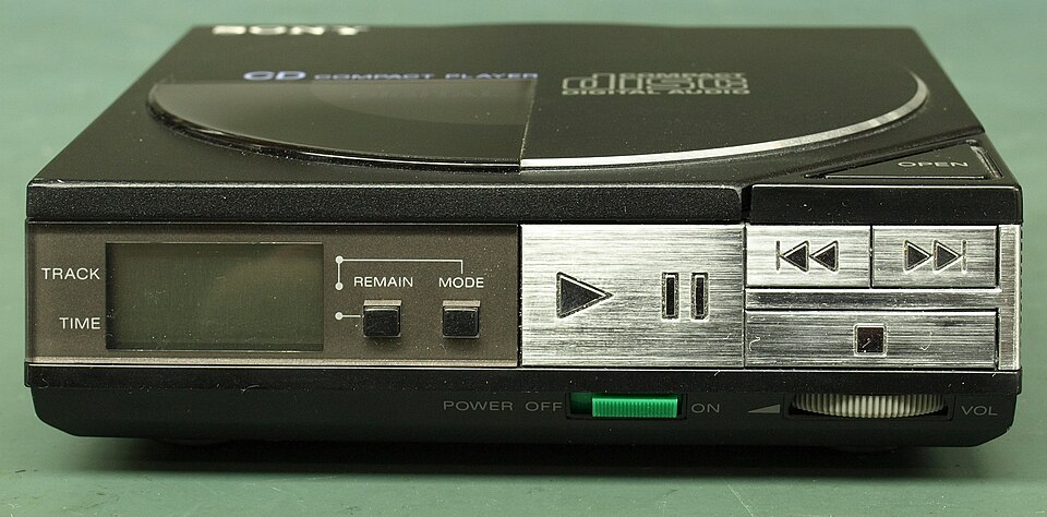 Sony Discman D-50 controles y diseño lateral (1984)