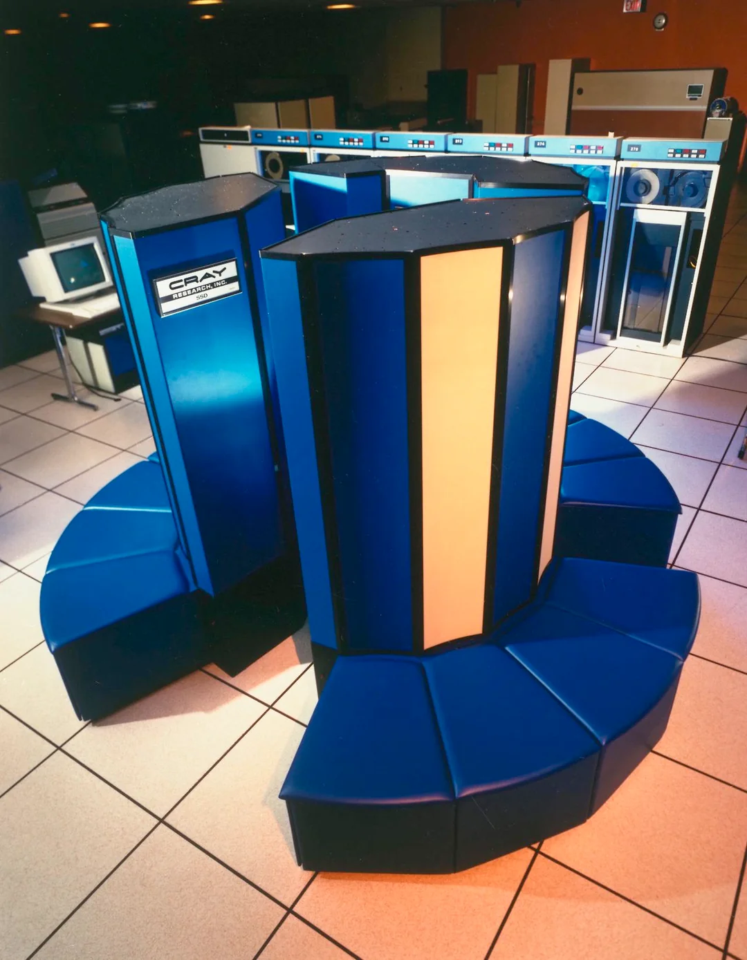 Cray-2 superordenador 1985 vista exterior